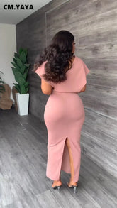 CM.YAYA Vintage Women Batwing Short Sleeve - Lena & Miles Exquisite Boutique LLC.