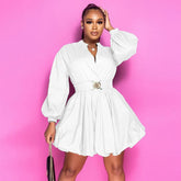 CM.YAYA Long Sleeve with Belt Single Breasted - Lena & Miles Exquisite Boutique LLC.