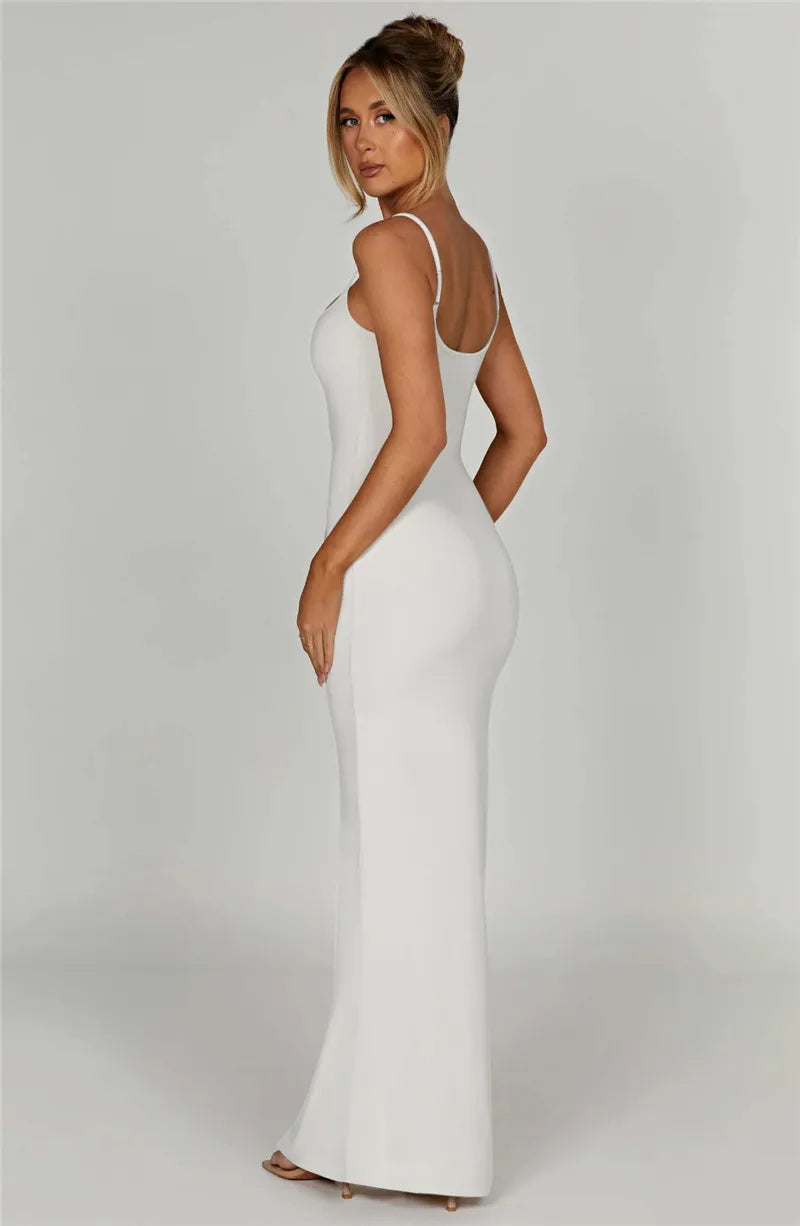 Mozision Spaghetti Strap Backless Bodycon - Lena & Miles Exquisite Boutique LLC.