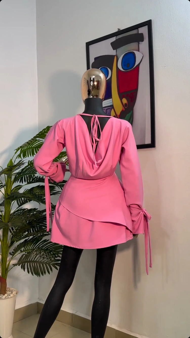 CM.YAYA Women Tie Up Bow Long Sleeve O- - Lena & Miles Exquisite Boutique LLC.