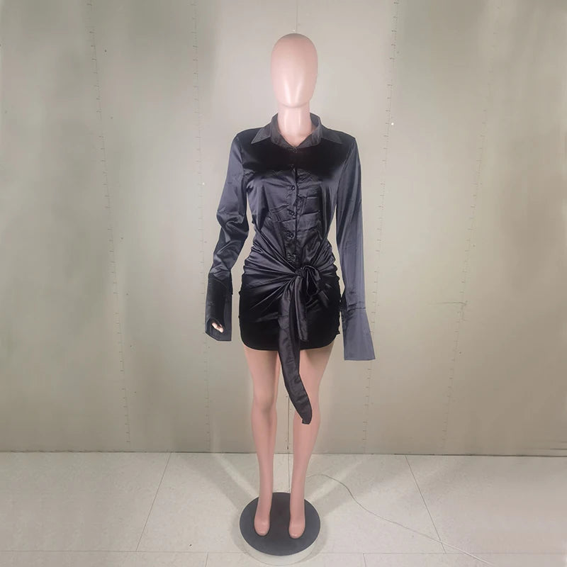 2023 Elastic Elegant Single-Breasted Dress Retro - Lena & Miles Exquisite Boutique LLC.