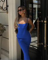 Mozision Spaghetti Strap Backless Bodycon - Lena & Miles Exquisite Boutique LLC.