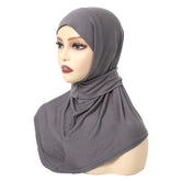 Classical Islam Women Ready To Wear Snap Fastener Hijabs For Woman Full Cover Head Wraps Scarf Turban Caps Turbante Mujer - Lena & Miles Exquisite Boutique LLC.