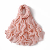 Ramadan Solid Color Big Size Cotton Rayon Hijab - Lena & Miles Exquisite Boutique LLC.