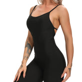Women Yoga Jumpsuit Backless Workout Catsuit Bodysuit Sleeveless Gym Bodycon Romper Sportswear Fitness Yoga Suit Sexy Sport Set - Lena & Miles Exquisite Boutique LLC.