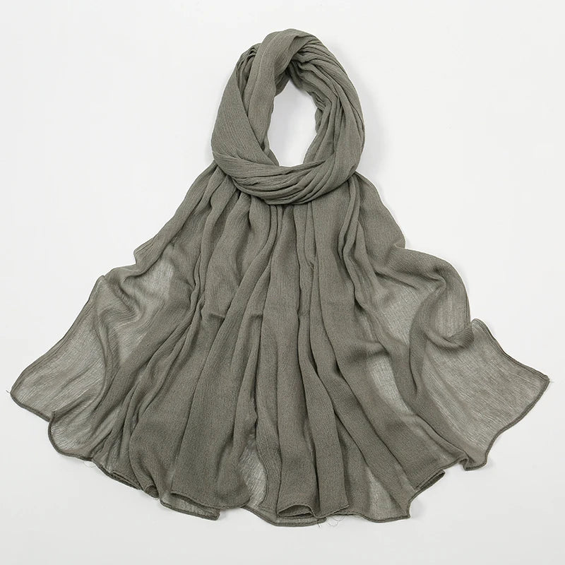 Shawls Solid Headscarf Wraps Big Size Plain Islam - Lena & Miles Exquisite Boutique LLC.