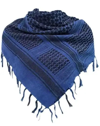 136X133CM Tactical Desert Shemagh Keffiyeh Arab Tessel Scarf Wrap Outdoor Windproof Dustproof Face Protective Scarf Men Women - Lena & Miles Exquisite Boutique LLC.