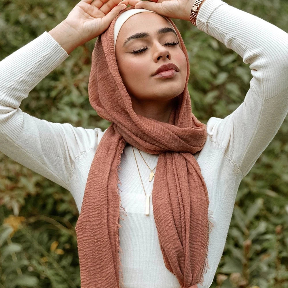 Muslim Hijab For Women Crinkle Hijab Scarf Soft - Lena & Miles Exquisite Boutique LLC.