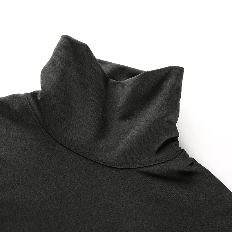 Women Black Long Sleeve Bodysuit Autumn Winter Turtleneck Bodysuits Womens Sexy Bodycon High Waist Romper Body Femee - Lena & Miles Exquisite Boutique LLC.