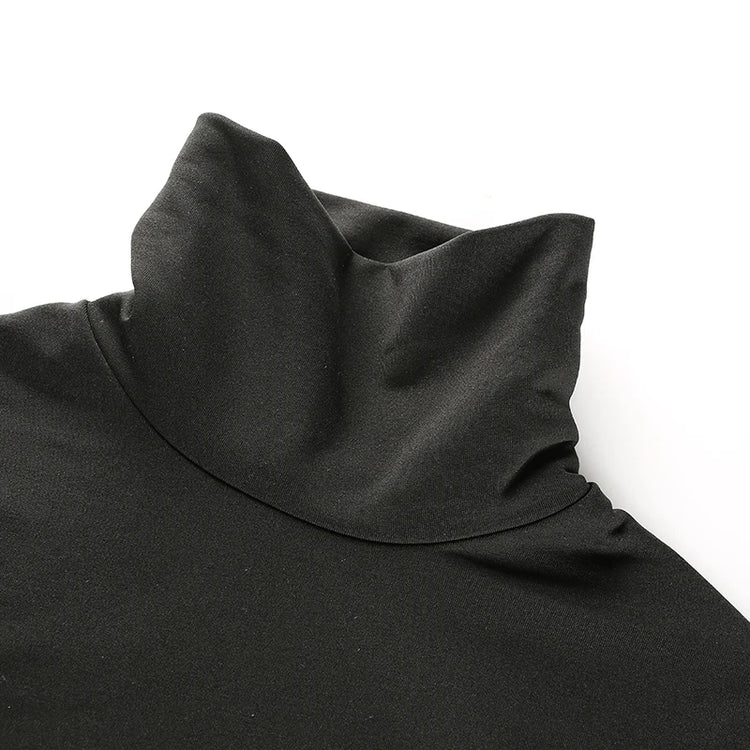 Women Black Long Sleeve Bodysuit Autumn Winter Turtleneck Bodysuits Womens Sexy Bodycon High Waist Romper Body Femee - Lena & Miles Exquisite Boutique LLC.