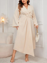 GIBSIE Plus Size Solid V-neck Twist Front - Lena & Miles Exquisite Boutique LLC.