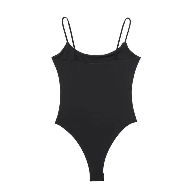 TRAF White Black Body Woman 2024 Sleeveless Tight Bodysuit Lingerie Sexy Woman Bodys Bodycon Backless Bodysuit Women Summer Tops - Lena & Miles Exquisite Boutique LLC.