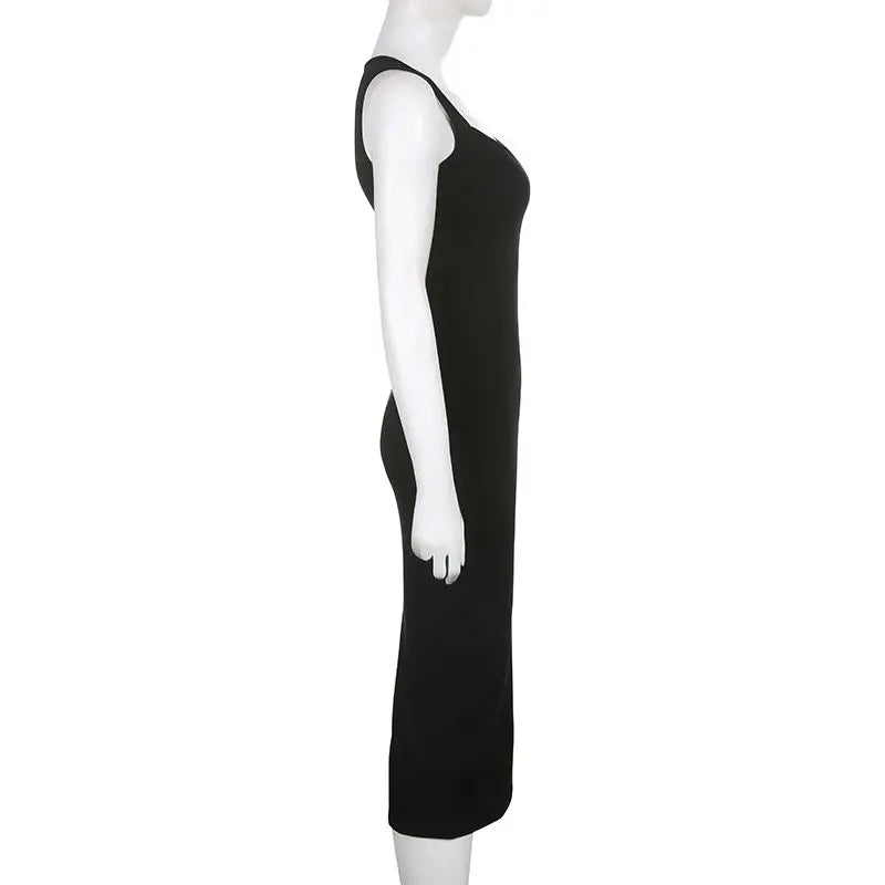 Temperament Square Neck Long Dress - Lena & Miles Exquisite Boutique LLC.