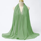 Muslim Chiffon Hijab Scarf Women Long Solid - Lena & Miles Exquisite Boutique LLC.