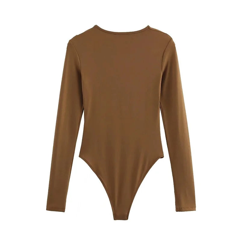 TRAF 2025 Bodysuit Women Sexy Bodys for Women Bustier Body Ladies Top Long Sleeve Bodysuits Woman Spring Summer Outfits Lingerie - Lena & Miles Exquisite Boutique LLC.