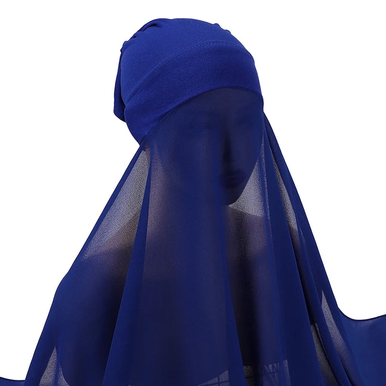 Muslim Women Bonnet + Chiffon Shawl Instant - Lena & Miles Exquisite Boutique LLC.