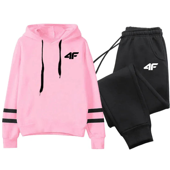 Hot Sales Womens Tracksuit Trend Printing Single Piece Sweatshirt Sweatpants Fashion Casual Hoodies Pants Sports Womens Clothing