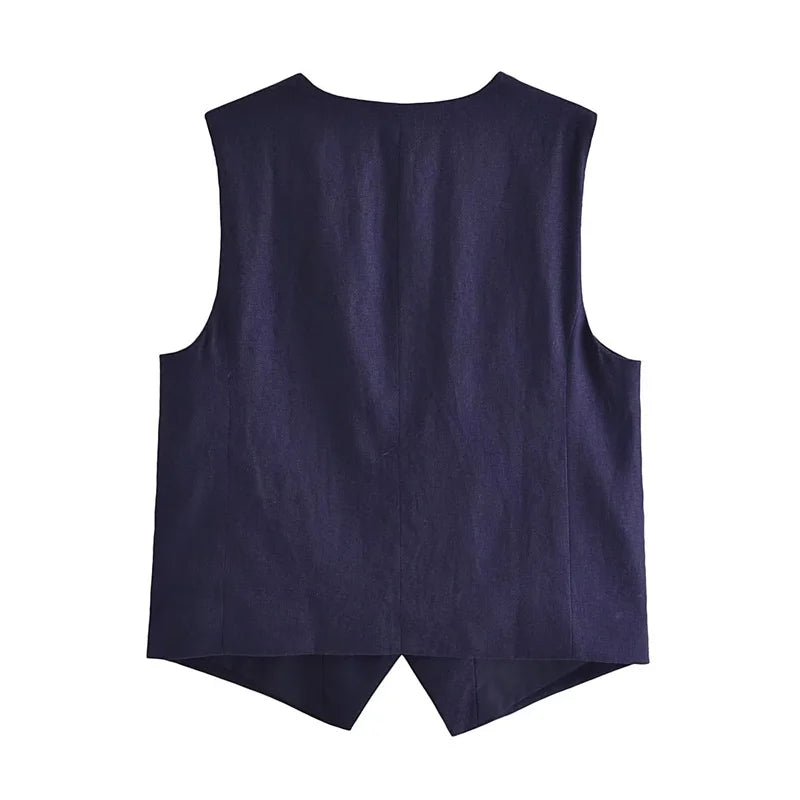 KEYANKETIAN Summer New Linen Texture V- - Lena & Miles Exquisite Boutique LLC.