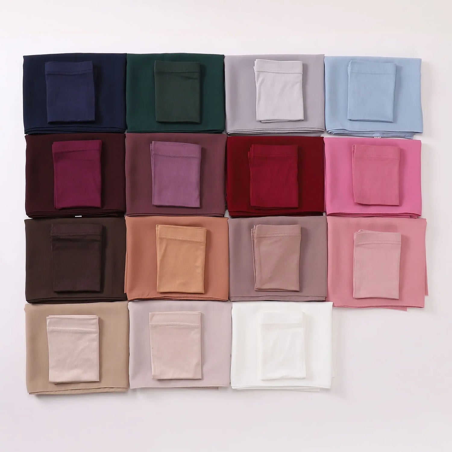 2 Piece Set Chiffon Hijab Matching Undercap - Lena & Miles Exquisite Boutique LLC.