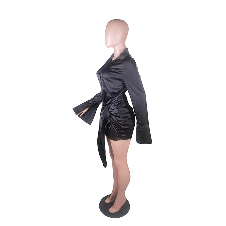 2023 Elastic Elegant Single-Breasted Dress Retro - Lena & Miles Exquisite Boutique LLC.