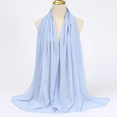 Muslim Chiffon Hijab Scarf Women Long Solid Colo Women Hijabs Scarves Ladies Muslim Veil Jersey Hijabs - Lena & Miles Exquisite Boutique LLC.