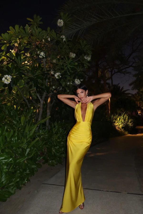 Articat Elegant Spaghetti Strap Satin Bodycon - Lena & Miles Exquisite Boutique LLC.