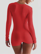 Dulzura Skinny Long Sleeve Playsuits Solid Bodycon Jumpsuits Rompers Evening Party Club Holiday Workout Sport Women Clothes Y2K - Lena & Miles Exquisite Boutique LLC.