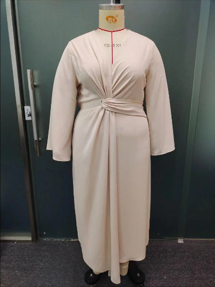 GIBSIE Plus Size Solid V-neck Twist Front - Lena & Miles Exquisite Boutique LLC.