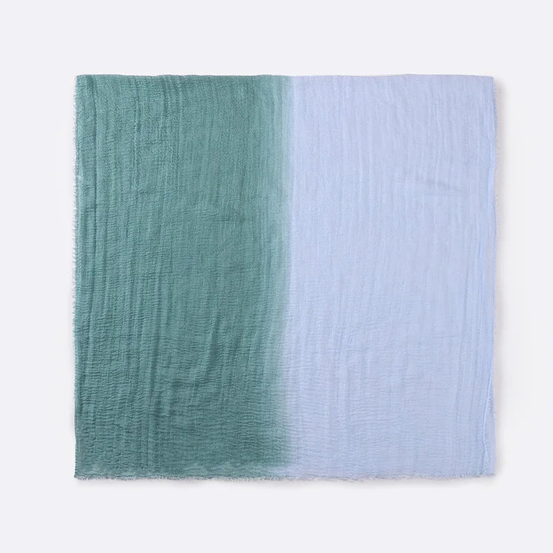 Two Color Crinkle Gradient Color Hijab Tie-Dye - Lena & Miles Exquisite Boutique LLC.
