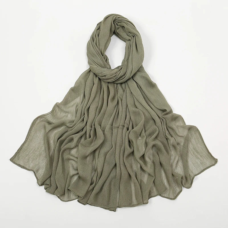 New Crinkle Rayon Hijab For Women Muslim Scarf - Lena & Miles Exquisite Boutique LLC.