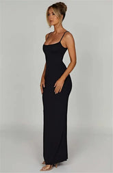 Mozision Spaghetti Strap Backless Bodycon - Lena & Miles Exquisite Boutique LLC.