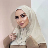 Classical Islam Women Ready To Wear Snap Fastener Hijabs For Woman Full Cover Head Wraps Scarf Turban Caps Turbante Mujer - Lena & Miles Exquisite Boutique LLC.