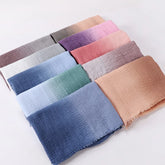 Two Color Crinkle Gradient Color Hijab Tie - Lena & Miles Exquisite Boutique LLC.