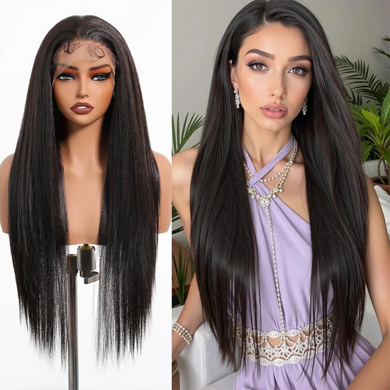 36 Inch 200% Density Straight 360 5*5 13*4 13*6 HD Transparent Lace Frontal Wig Pre Plucked Brazilian Human Hair Wigs For Women