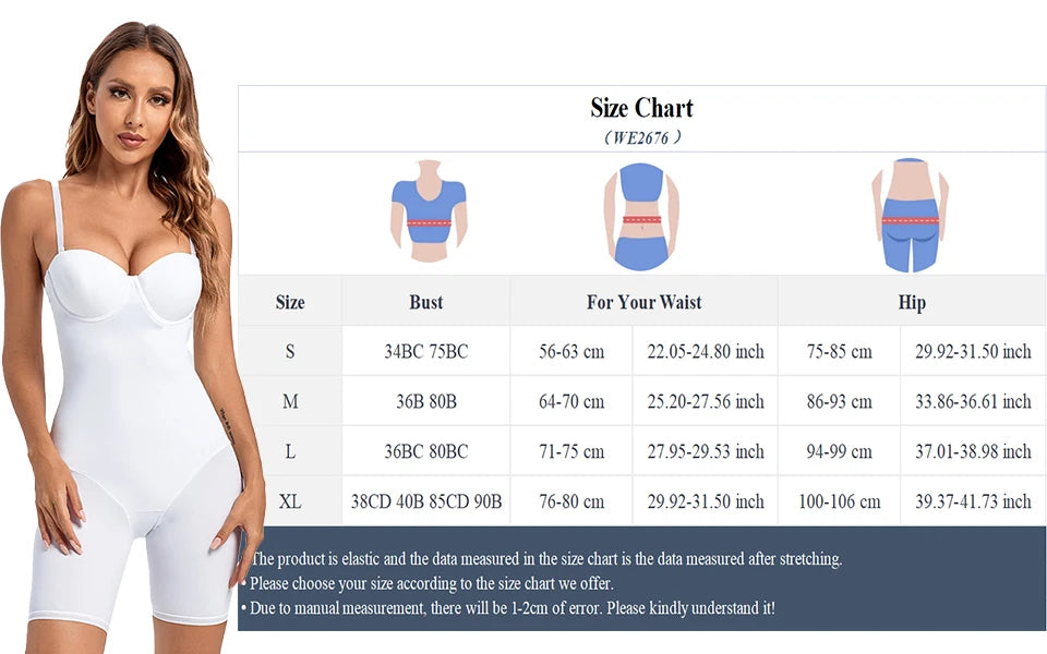 Bodysuit Women Shapewear Body Shaper With Cup Compression Bodies Belly Sheath Waist Trainer Reductive Slimming Underwear - Lena & Miles Exquisite Boutique LLC.