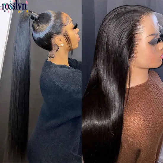 Rosslyn 360 Full Lace Wig Human Hair Straight Wigs Invisi Strap Black Wig 1b Glueless Wigs Human Hair Hd Lace Wig