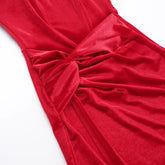 Tuularose Sexy Backless Red Dress Women&