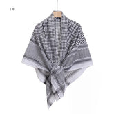 Arab Shemagh Muslim Keffiyeh Head Wrap Tactical Desert Head Neck Scarf Military Shawl Arabic Scarf Headwear with Agal Rope - Lena & Miles Exquisite Boutique LLC.