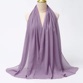 Muslim Chiffon Hijab Scarf Women Long Solid - Lena & Miles Exquisite Boutique LLC.