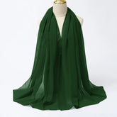 Ramadan Muslim Chiffon Hijabs For Woman Plain - Lena & Miles Exquisite Boutique LLC.