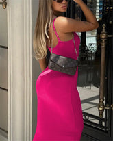 Mozision Spaghetti Strap Backless Bodycon - Lena & Miles Exquisite Boutique LLC.