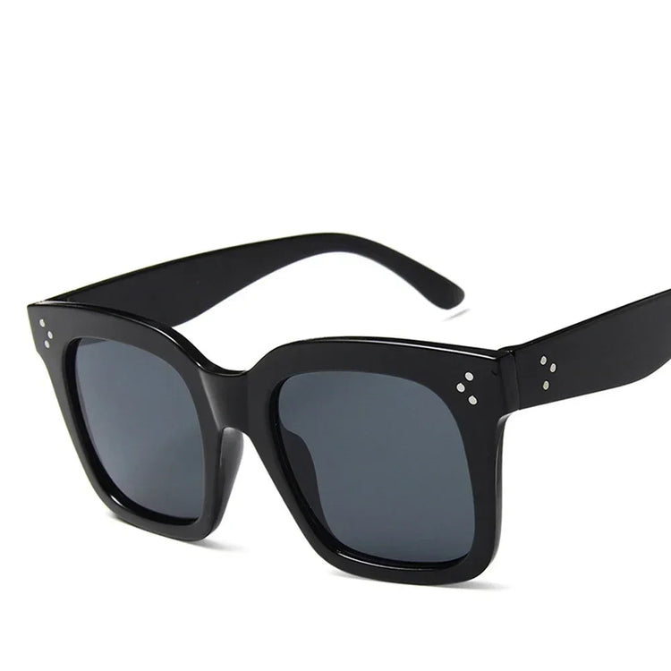 2025 Sunglasses Lady Flat Top Eyewear Lunette Femme Women Luxury Brand Sunglasses Women Rivet Sun Glasse UV400 - Lena & Miles Exquisite Boutique LLC.