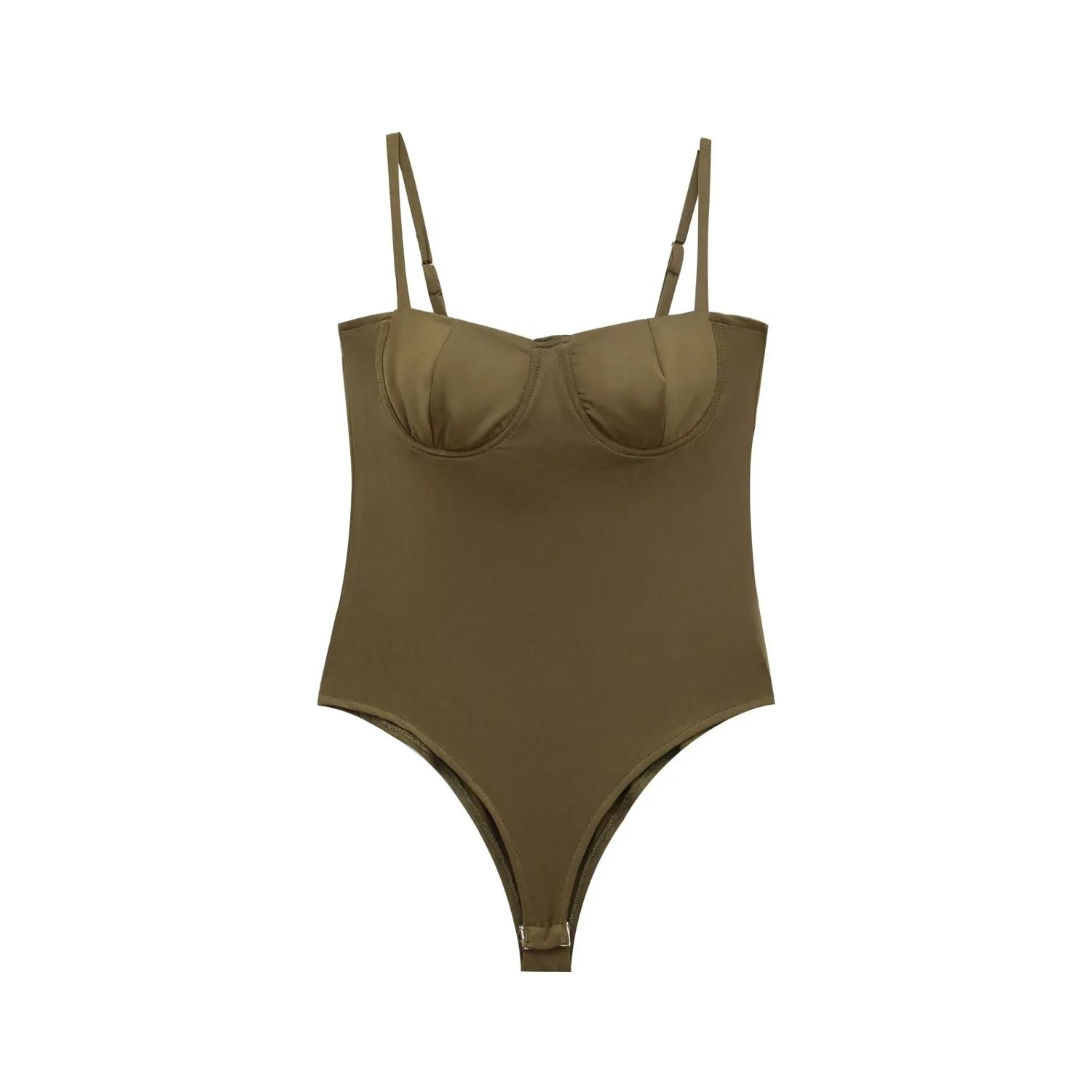 Zevity 2025 Women Sexy Spaghetti Strap Inner Style Beach Wear Bodysuits Ladies Soft Slim Swimsuit Playsuits Mujer Rompers LS9043 - Lena & Miles Exquisite Boutique LLC.
