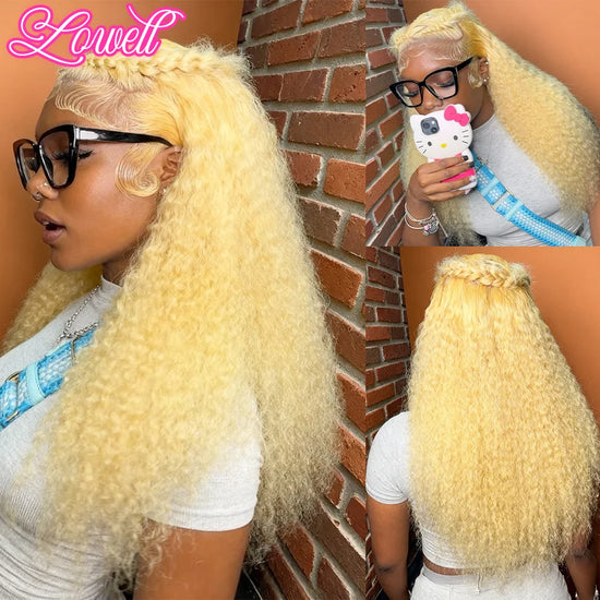 613 hd Lace Frontal Wig 13X6 Blonde Human Hair Wigs for Women 13X4 Deep Wave Curly hd Lace Front Human Hair Wig 200 High Density