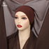Newest Instant Chiffon Hijab with Magnetic Buckle Solid Color Woman Muslim Hijab Scarf Islamic Turban Fashion Headband Shawls - Lena & Miles Exquisite Boutique LLC.
