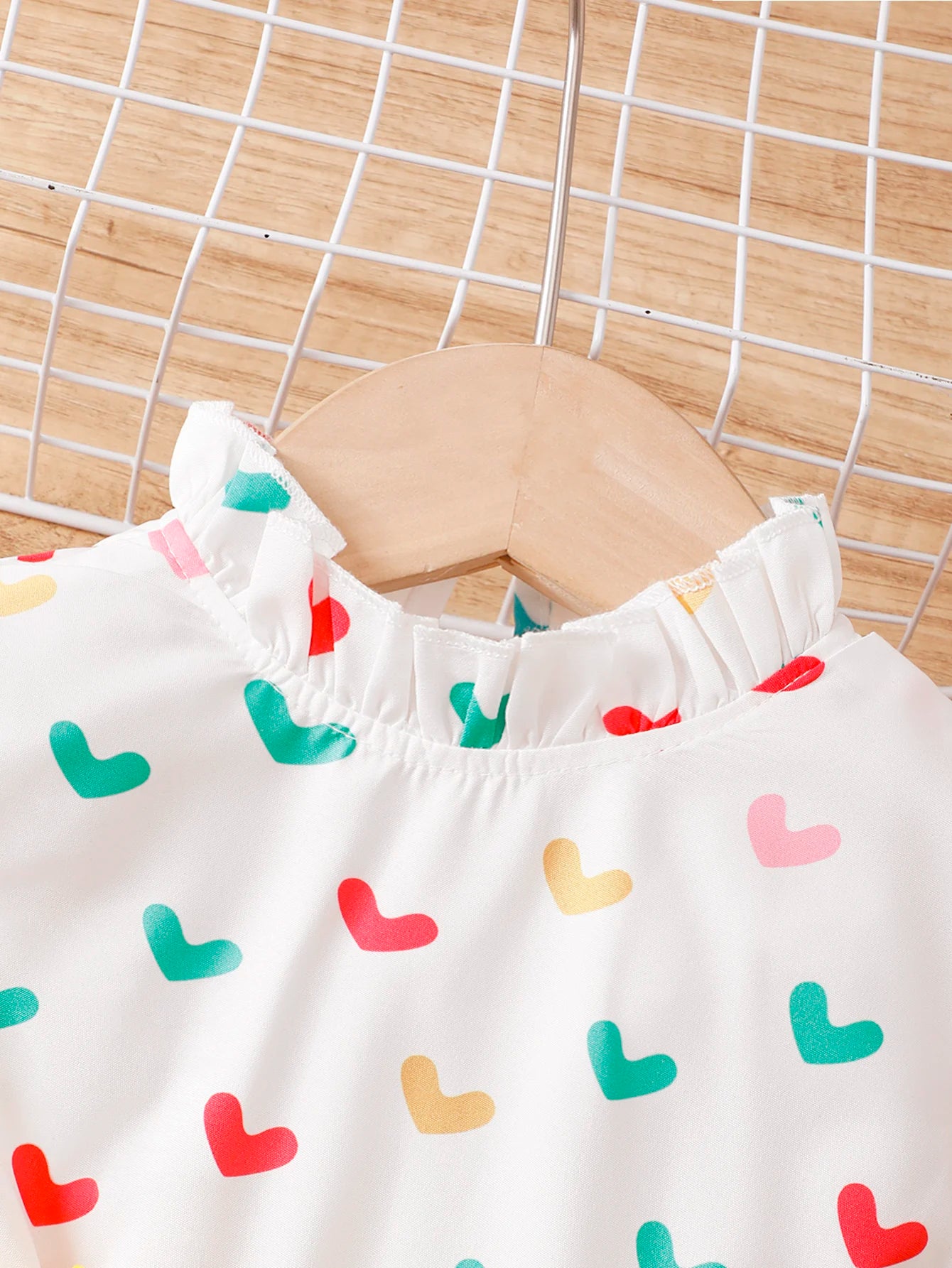 2PCS Kids Girl Lovely Clothing Set Heart Sleevel - Lena & Miles Exquisite Boutique LLC.