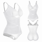 Women Tummy Control Body Shaper Mesh Slimming Waist Briefs Bodysuit V Neck Body Shaper Butt Lifter Smooth Body with Built in Bra - Lena & Miles Exquisite Boutique LLC.