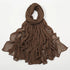 New Arrival Crinkle Rayon Hijab Women Muslim Scarf Shawls Solid Headscarf Wraps Big Size Plain Islamic Turban Headbands Foulard - Lena & Miles Exquisite Boutique LLC.