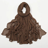 Shawls Solid Headscarf Wraps Big Size Plain Islam - Lena & Miles Exquisite Boutique LLC.