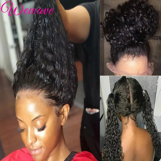 Invisible Strap 360 HD Full Lace Wig Human Hair Glueless Wig Pre Cut Lace 200 Density Deep Curly 360 Lace Front Wig Preplucked